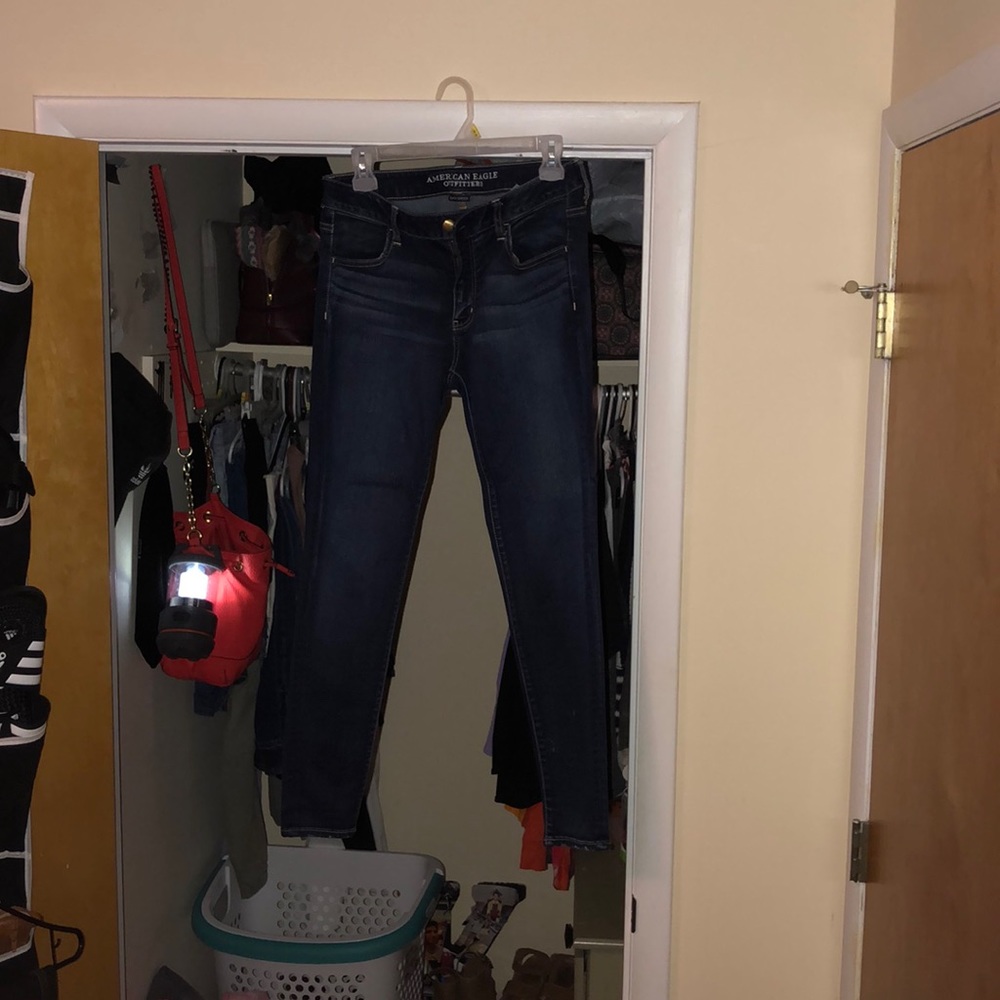 Dark denim jeans